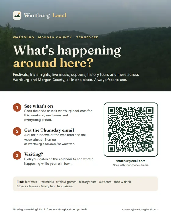 Preview of the "What's happening" flyer